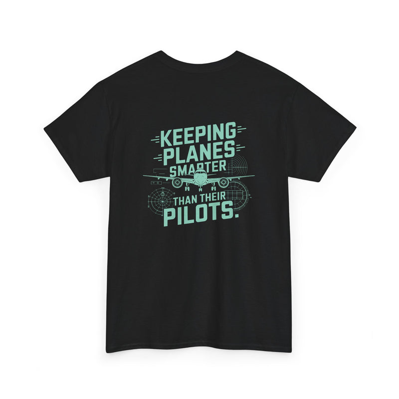 Unisex Heavy Cotton Tee: "Keeping Planes Smarter" - T-Shirt