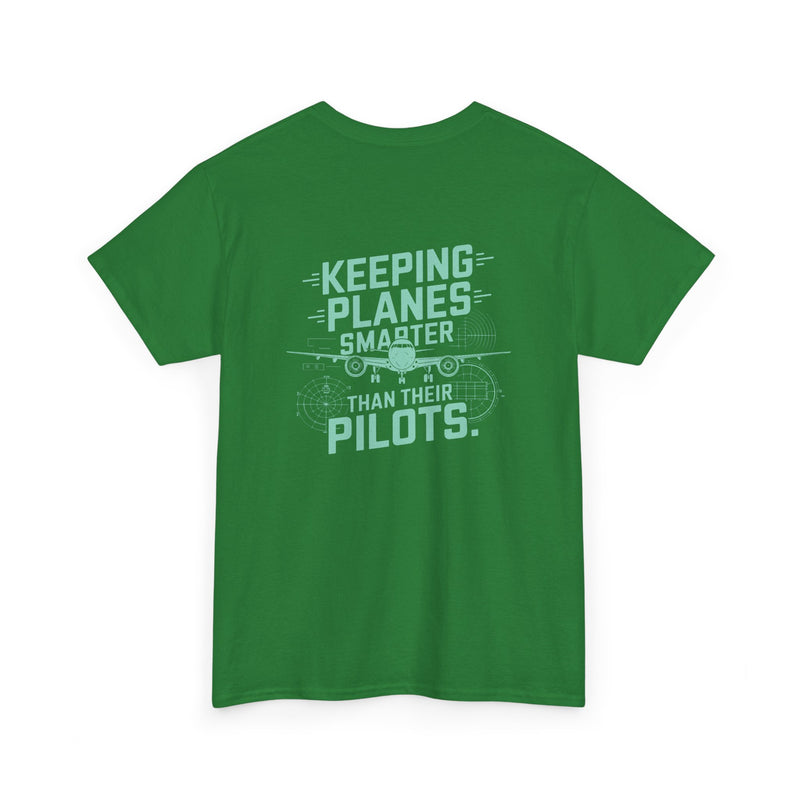 Unisex Heavy Cotton Tee: "Keeping Planes Smarter" - T-Shirt