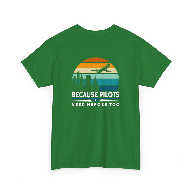 Unisex Heavy Cotton Tee - Maintenance & Pilots Design | Perfect Gift for Aviation Enthusiasts