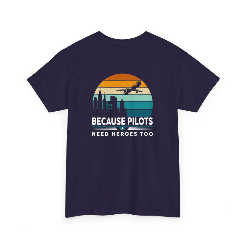 Unisex Heavy Cotton Tee - Maintenance & Pilots Design | Perfect Gift for Aviation Enthusiasts