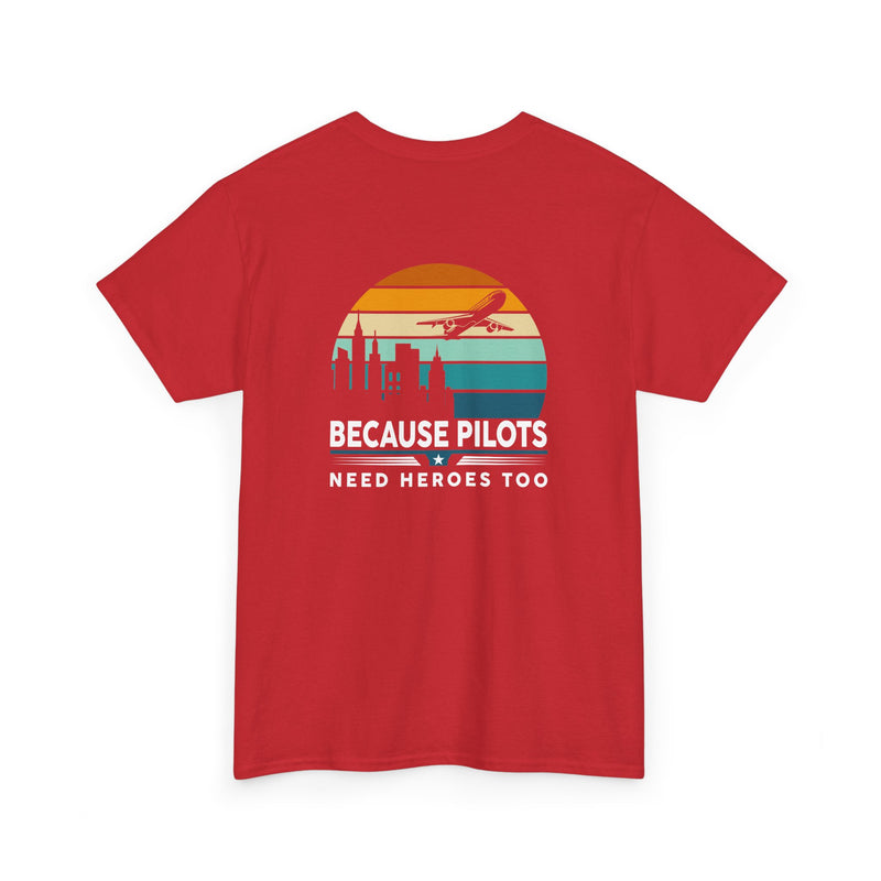 Unisex Heavy Cotton Tee - Maintenance & Pilots Design | Perfect Gift for Aviation Enthusiasts